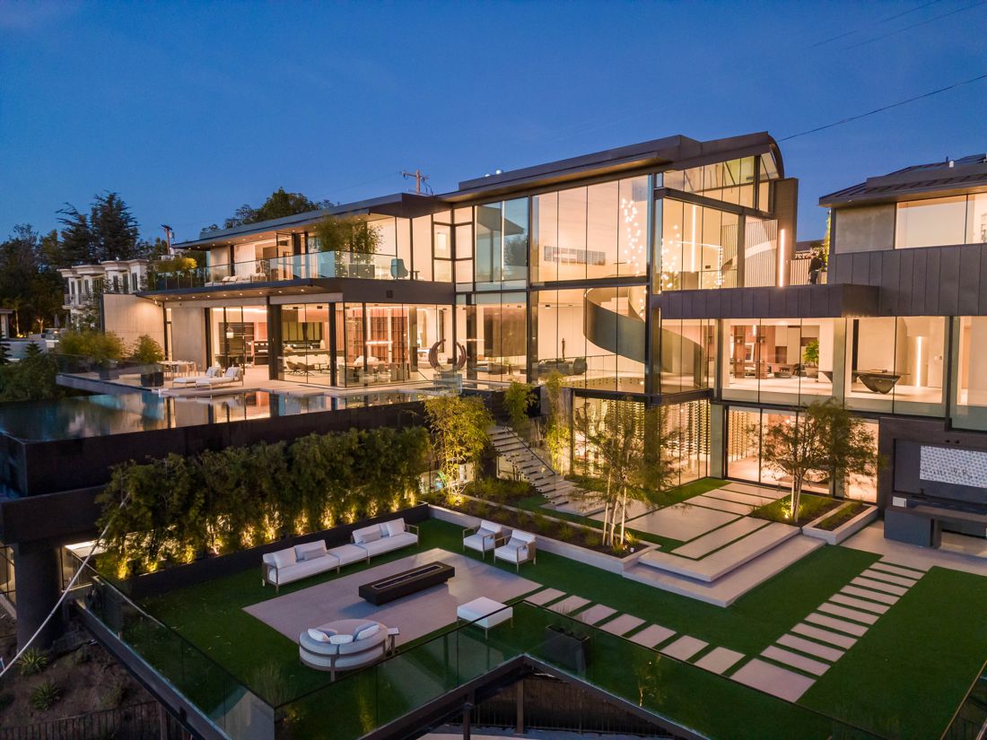 Modern hillside estate